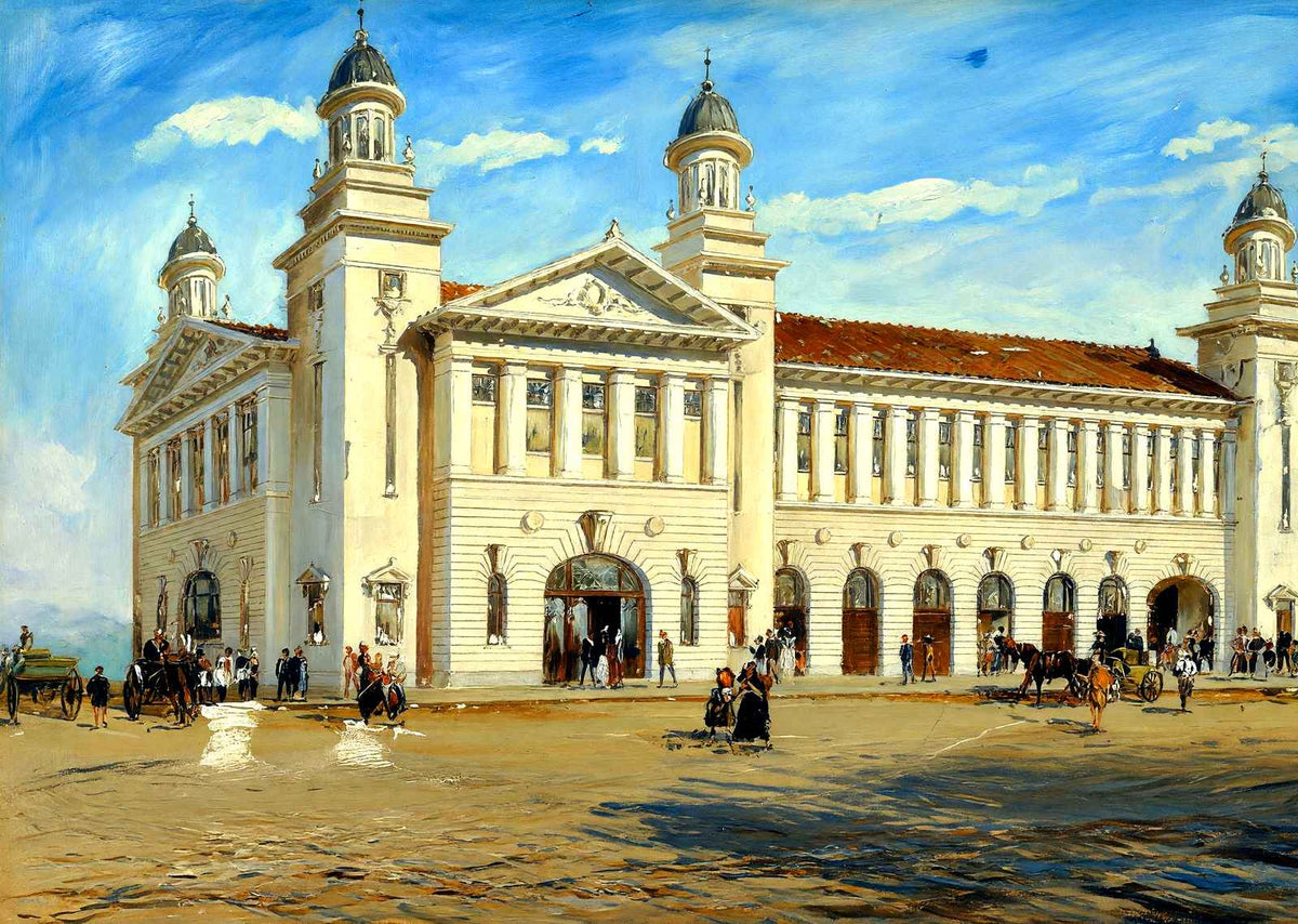 Municipal Building, Durham, NC in 1904 art print
