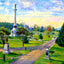 National Cemetery, Gettysburg, PA in 1906 art print