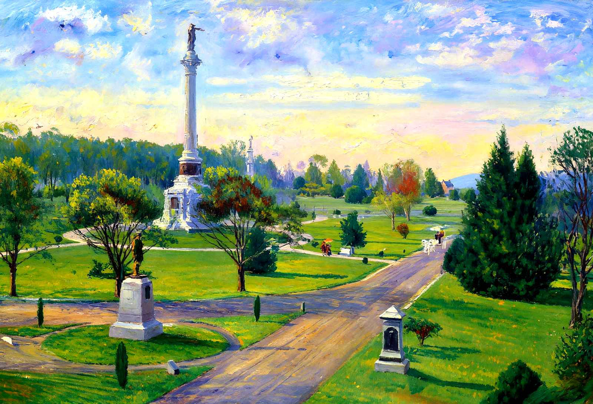 National Cemetery, Gettysburg, PA in 1906 art print