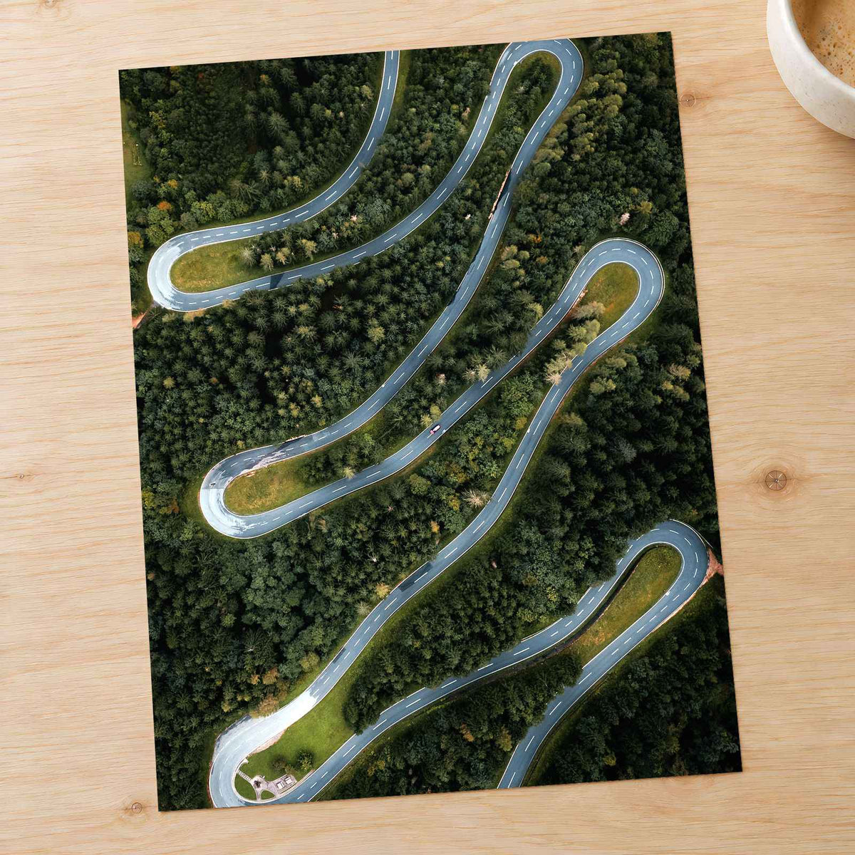 Curving Road from Above by Dejan Zakic Photo Print Wall Decor