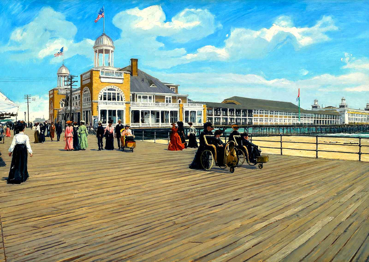 Steel Pier, Atlantic City, NJ in 1901 art print