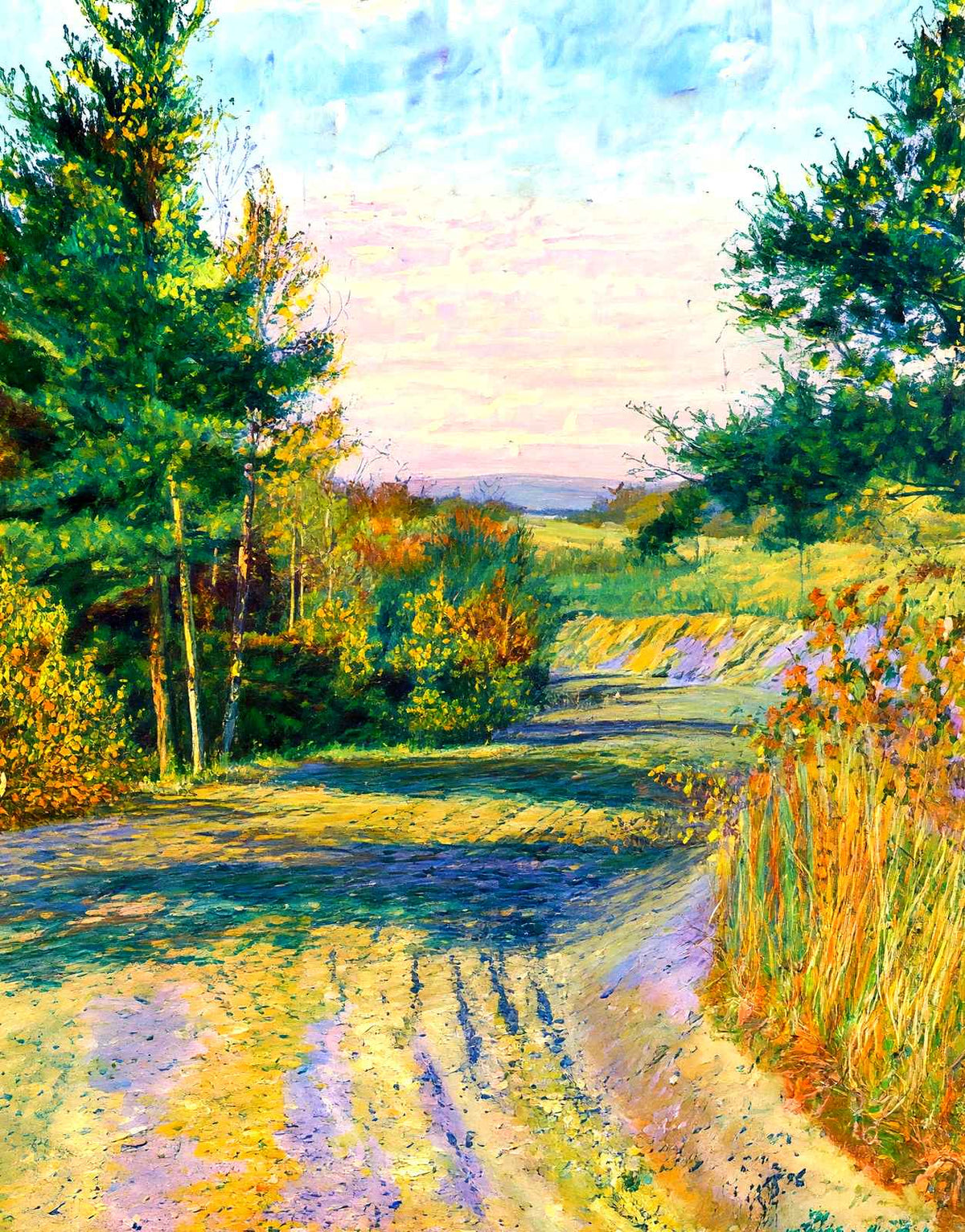 Billings Park Driveway, Superior, WI 1906 painting