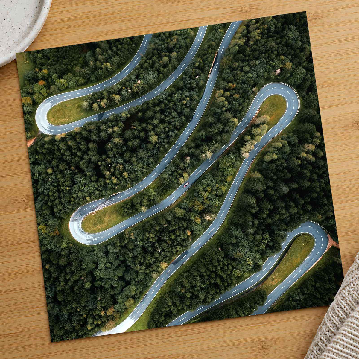 Curving Road from Above by Dejan Zakic Photo Print Wall Decor