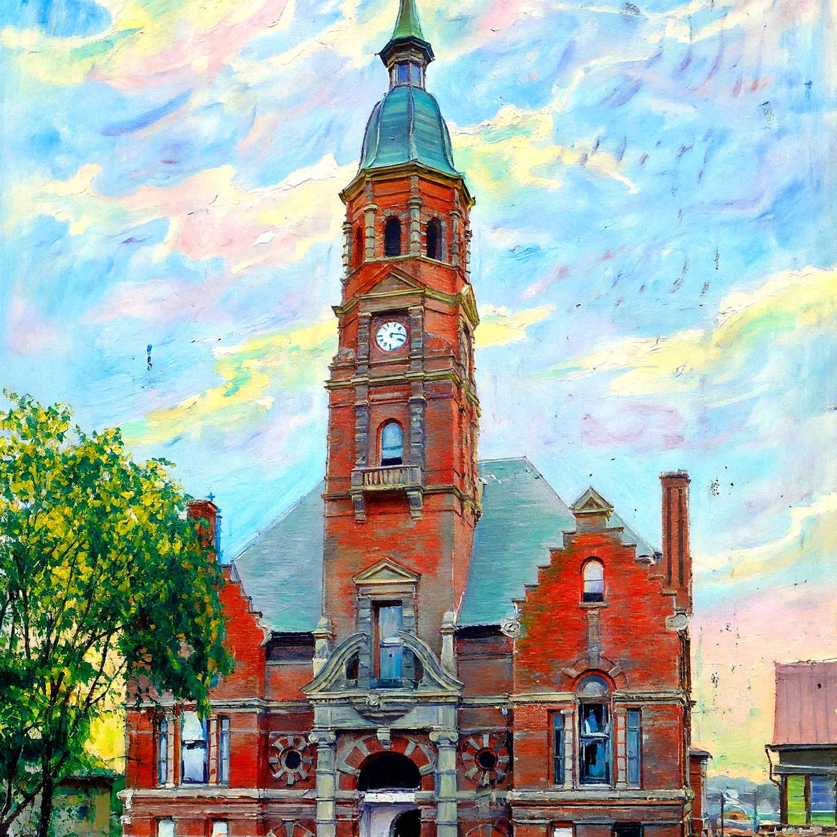 City Hall, Charlotte, NC in 1906 art print