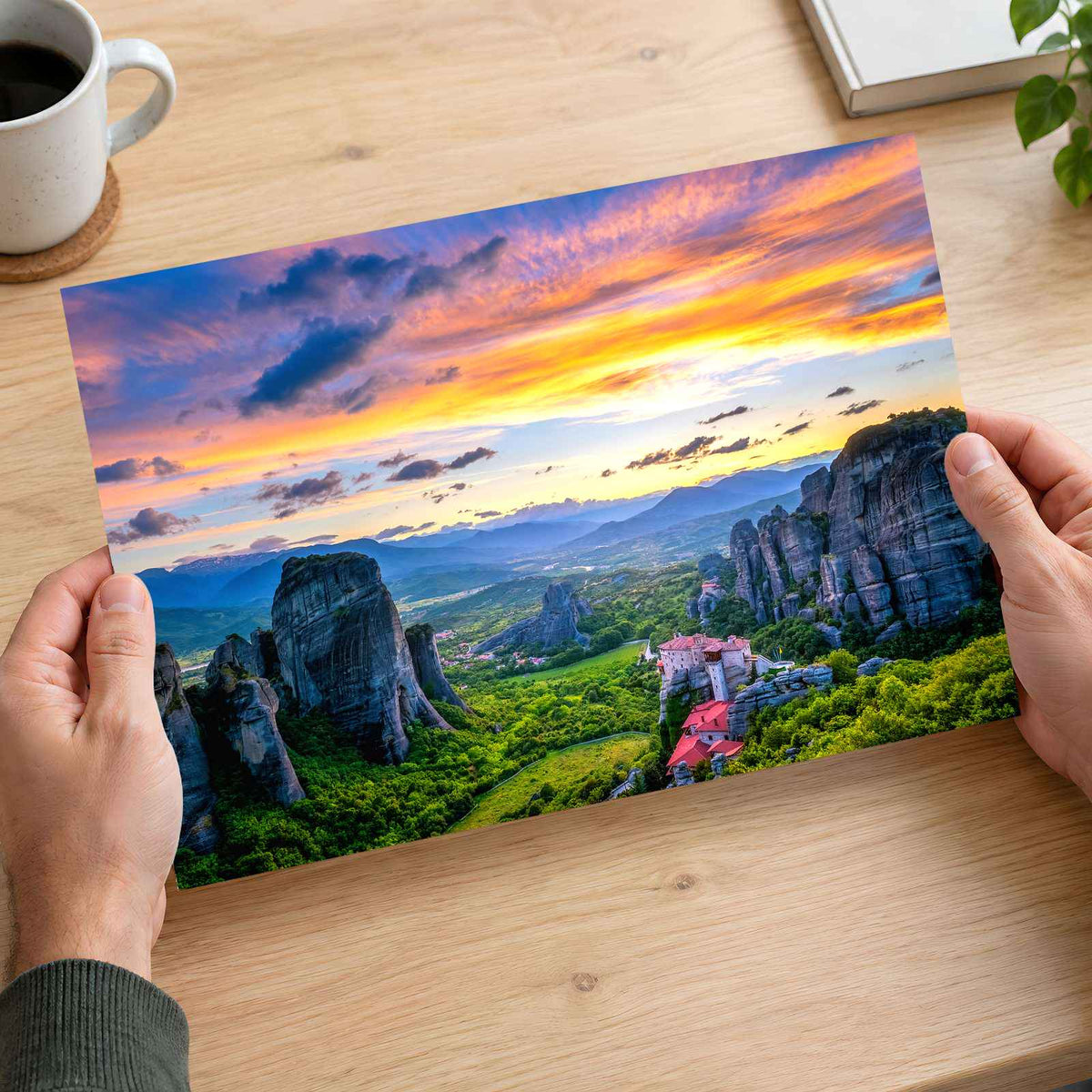 Monastery of Rousanou, St. Nicholas Anapavsa Photo Print Wall Decor
