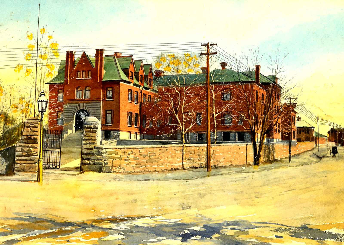 City Hospital, Wilkes-Barre, PA in 1907 art print