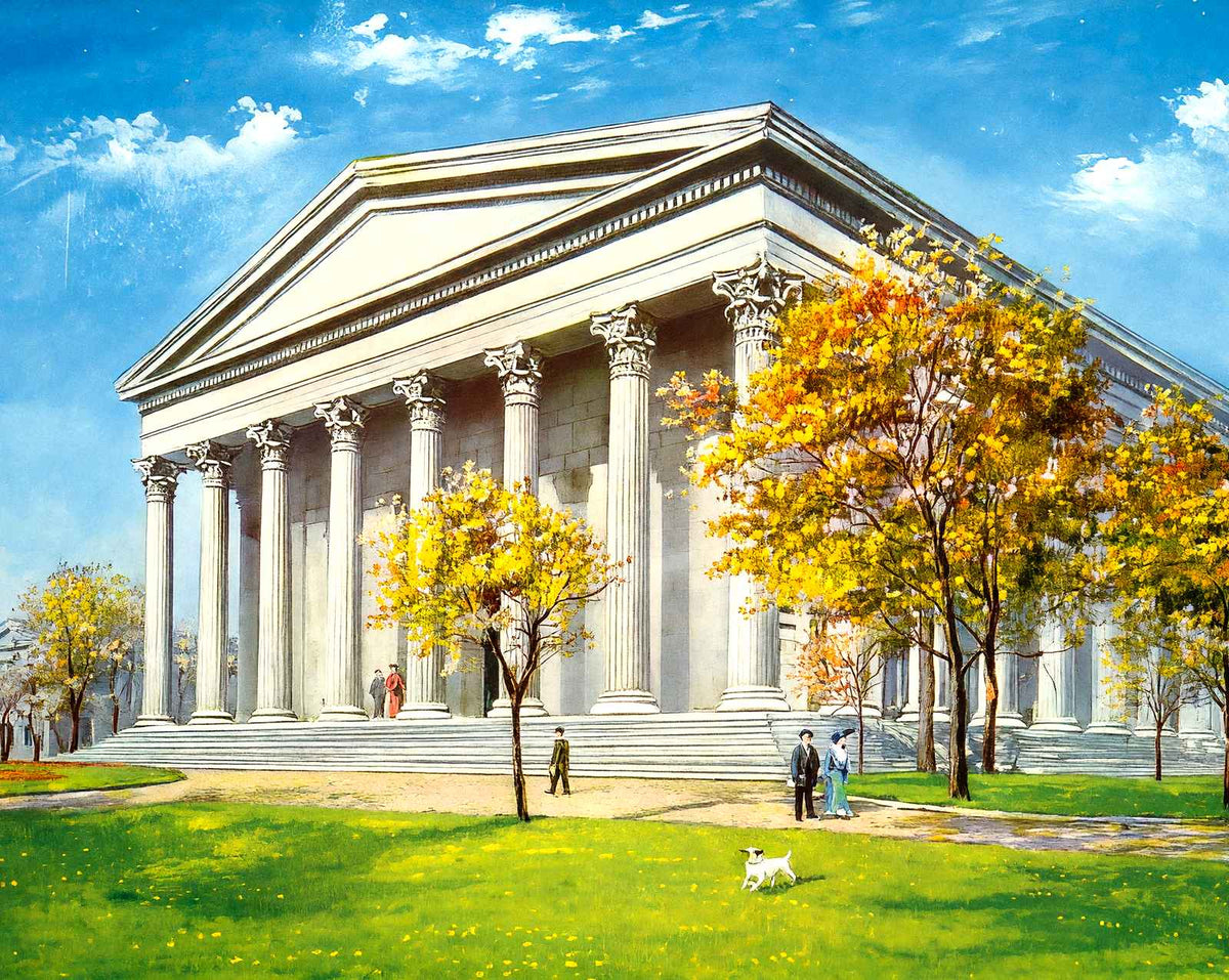 Historic Girard College, Philadelphia PA 1906 vintage print