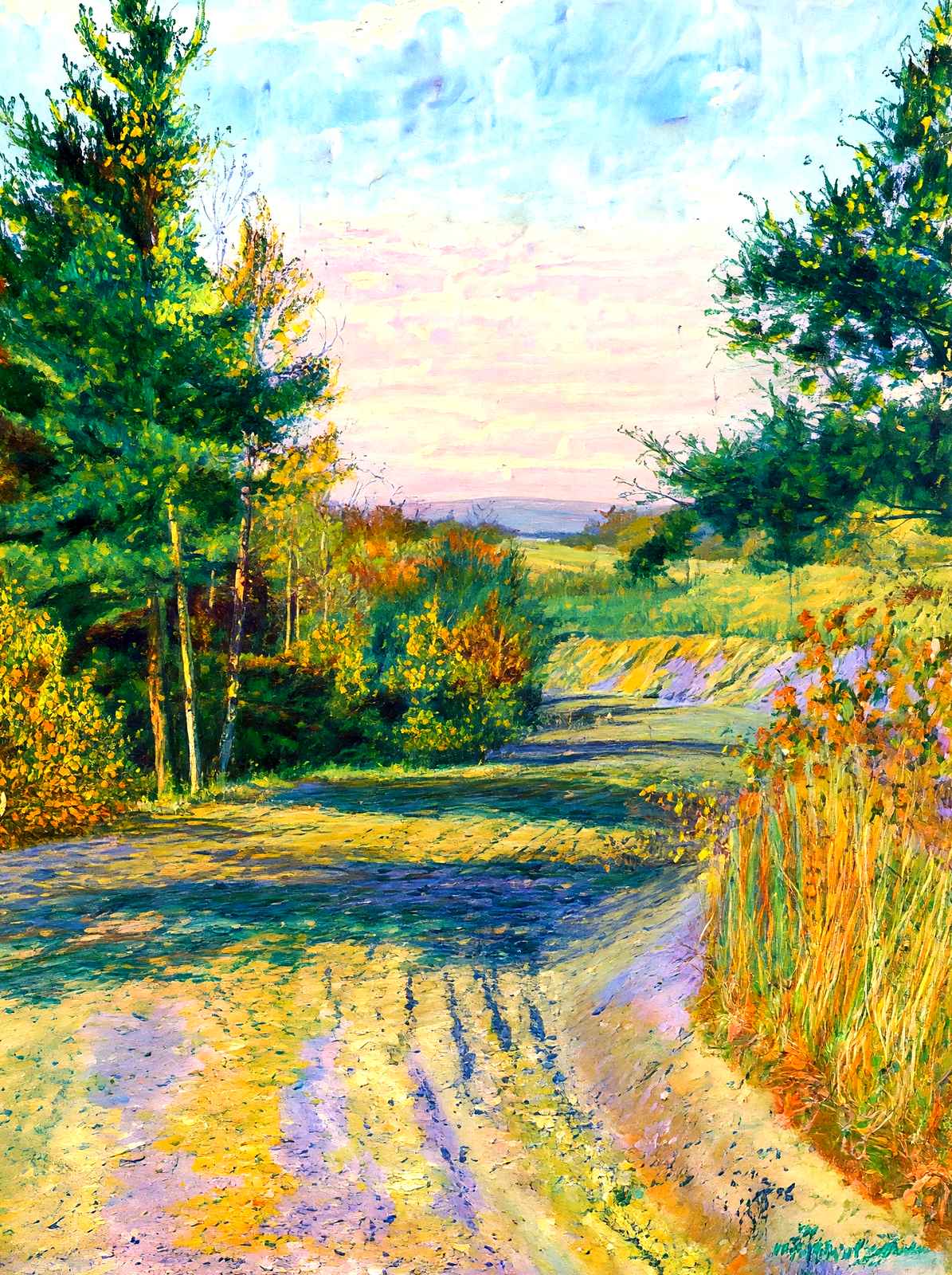 Billings Park Driveway, Superior, WI 1906 painting