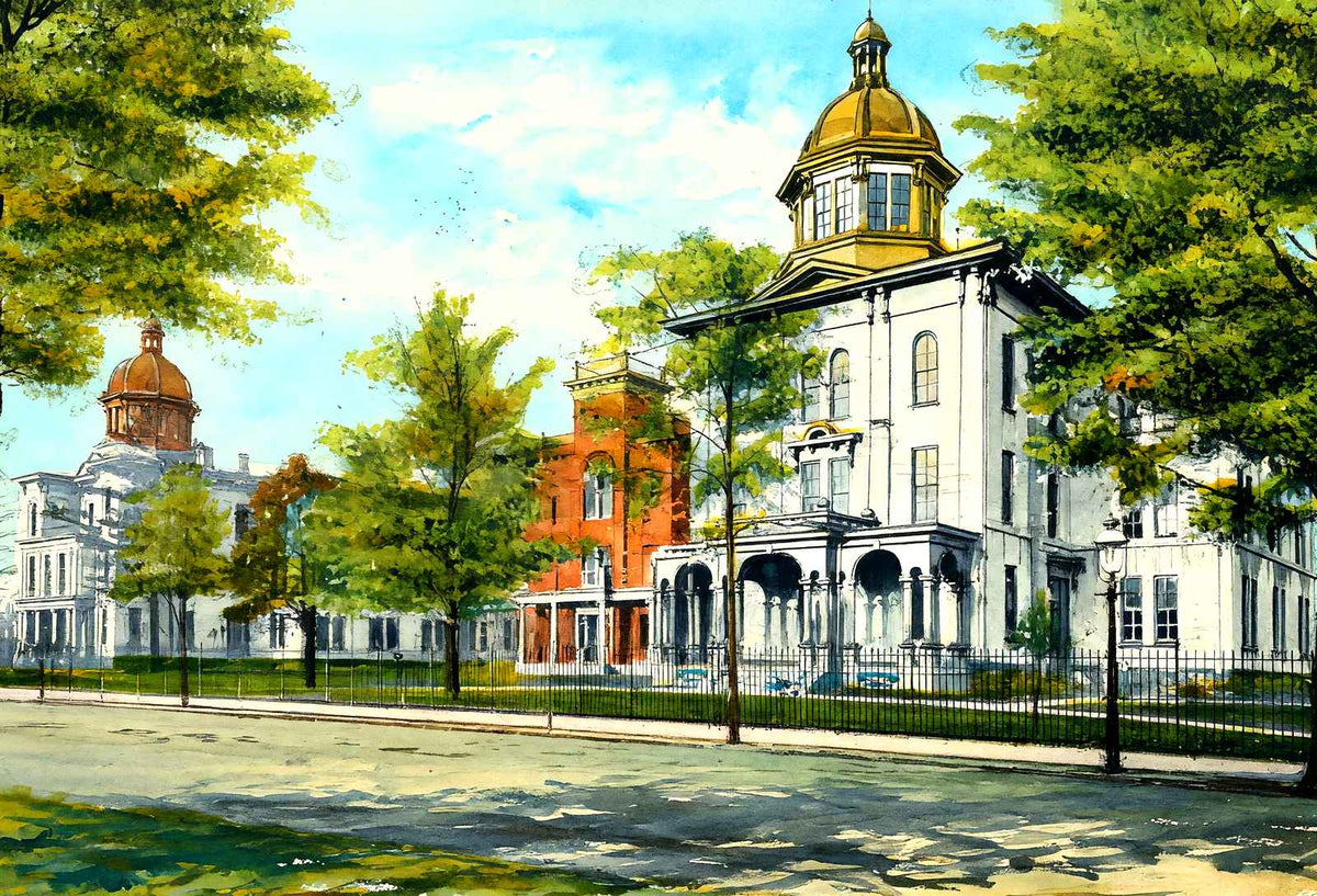 State Normal & Model Schools, Trenton, NJ art print
