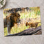 Male Lion and Cub in Africa Photo Print Wall Decor