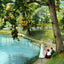 Fountain City Lake, Knoxville, TN in 1907 vintage print