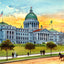 Mississippi State Capitol, Jackson, MS vintage print