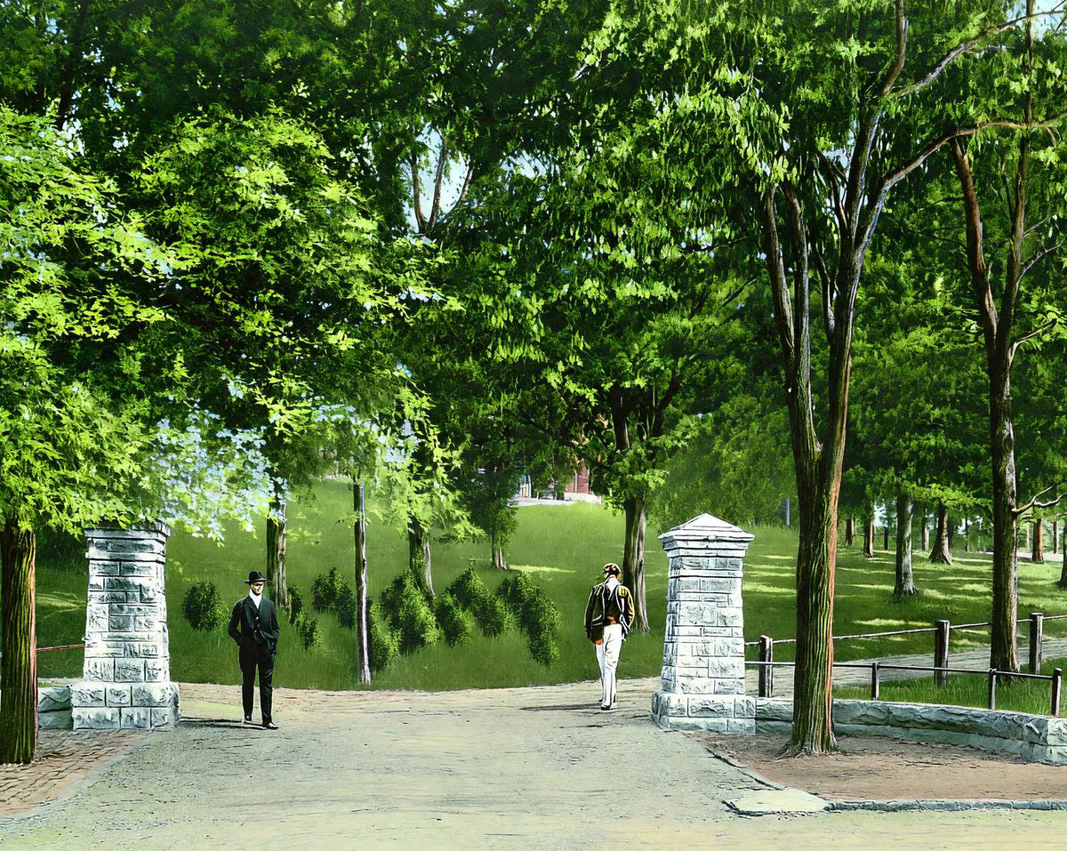 University of Tennessee Gateway, Knoxville TN vintage print