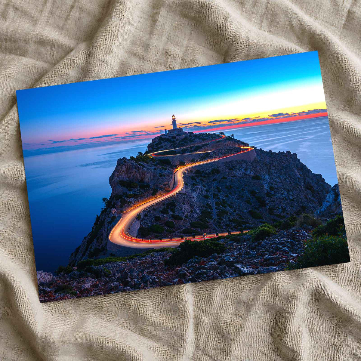 Winding Road to Lighthouse in Spain by Petr Slováček Photo Print Wall Decor