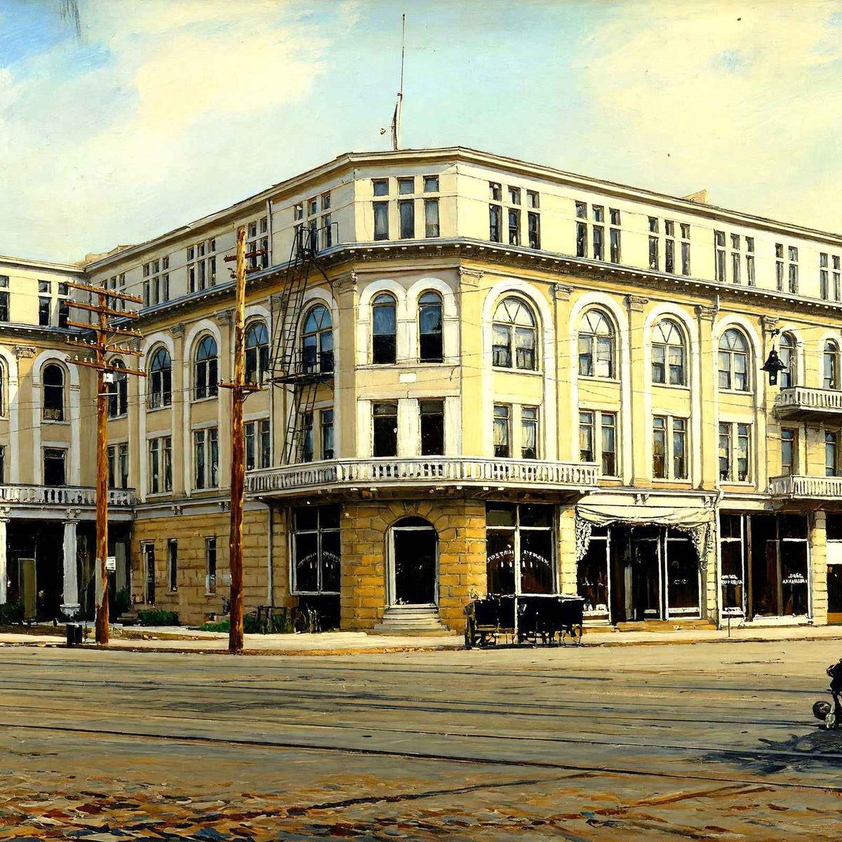 The Elwood, High Point, NC in 1906 painting