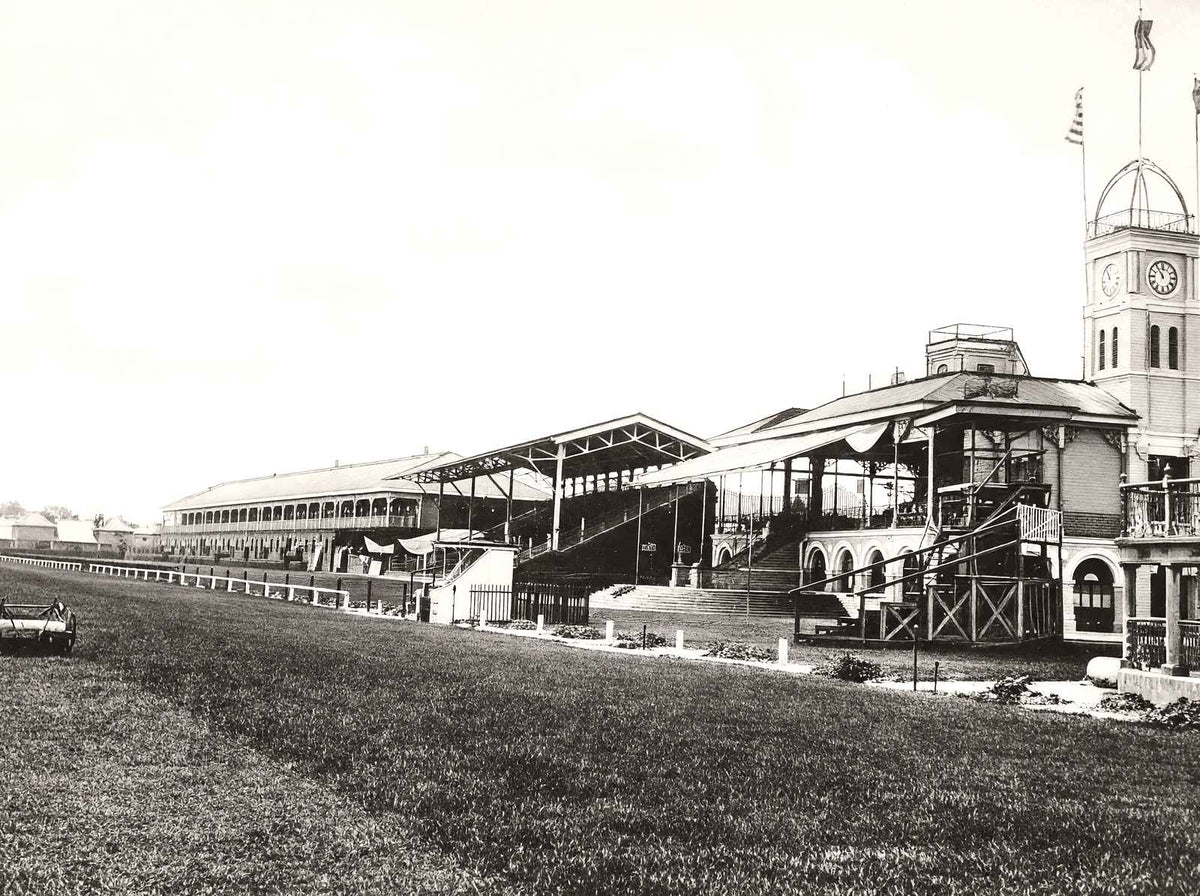 Race Course & Stands, Shanghai, China vintage print