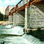 Wagon Road Bridge & Dam, Janesville, WI 1907 vintage print