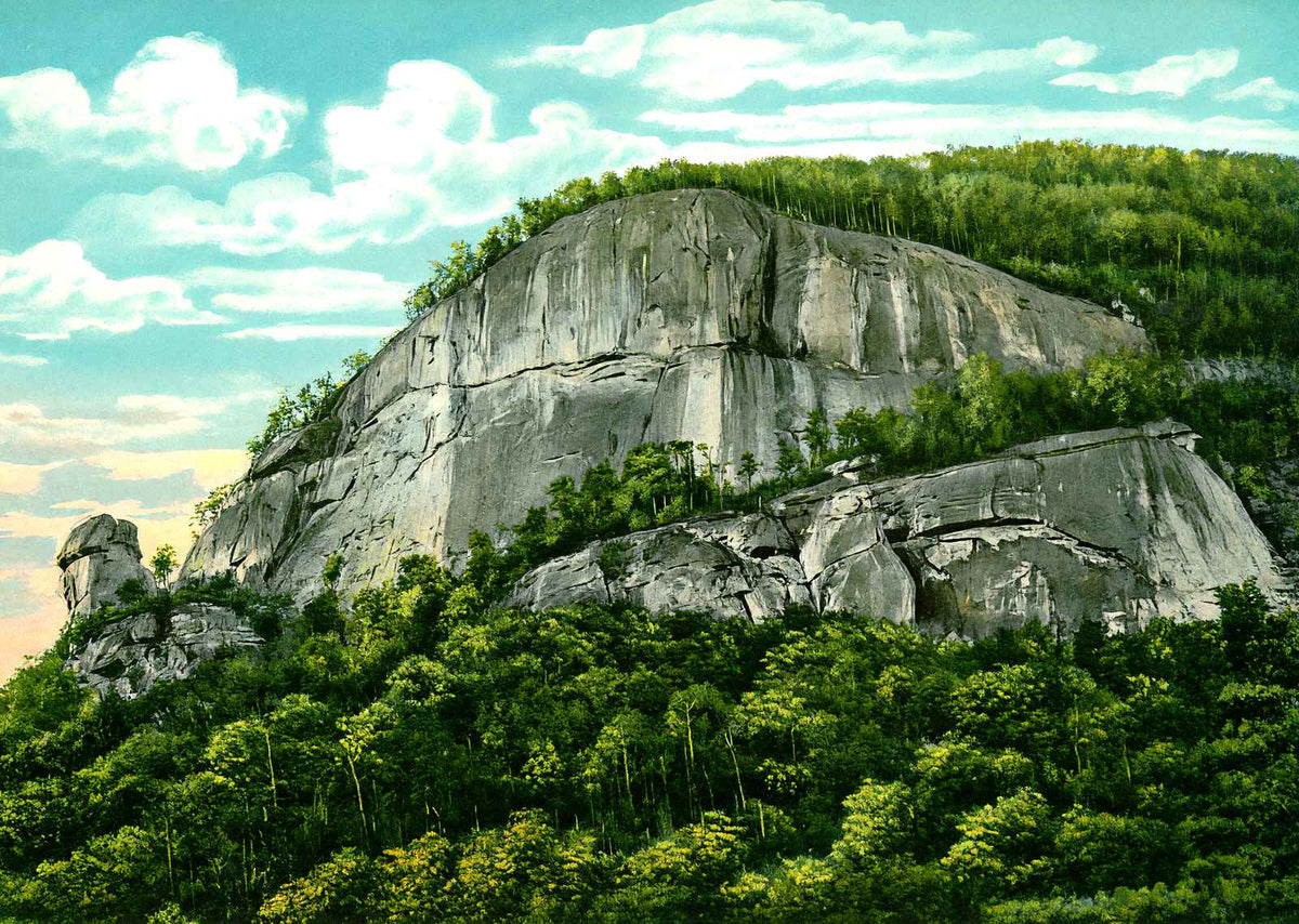 Chimney Rock Mountain, NC in 1907 vintage print