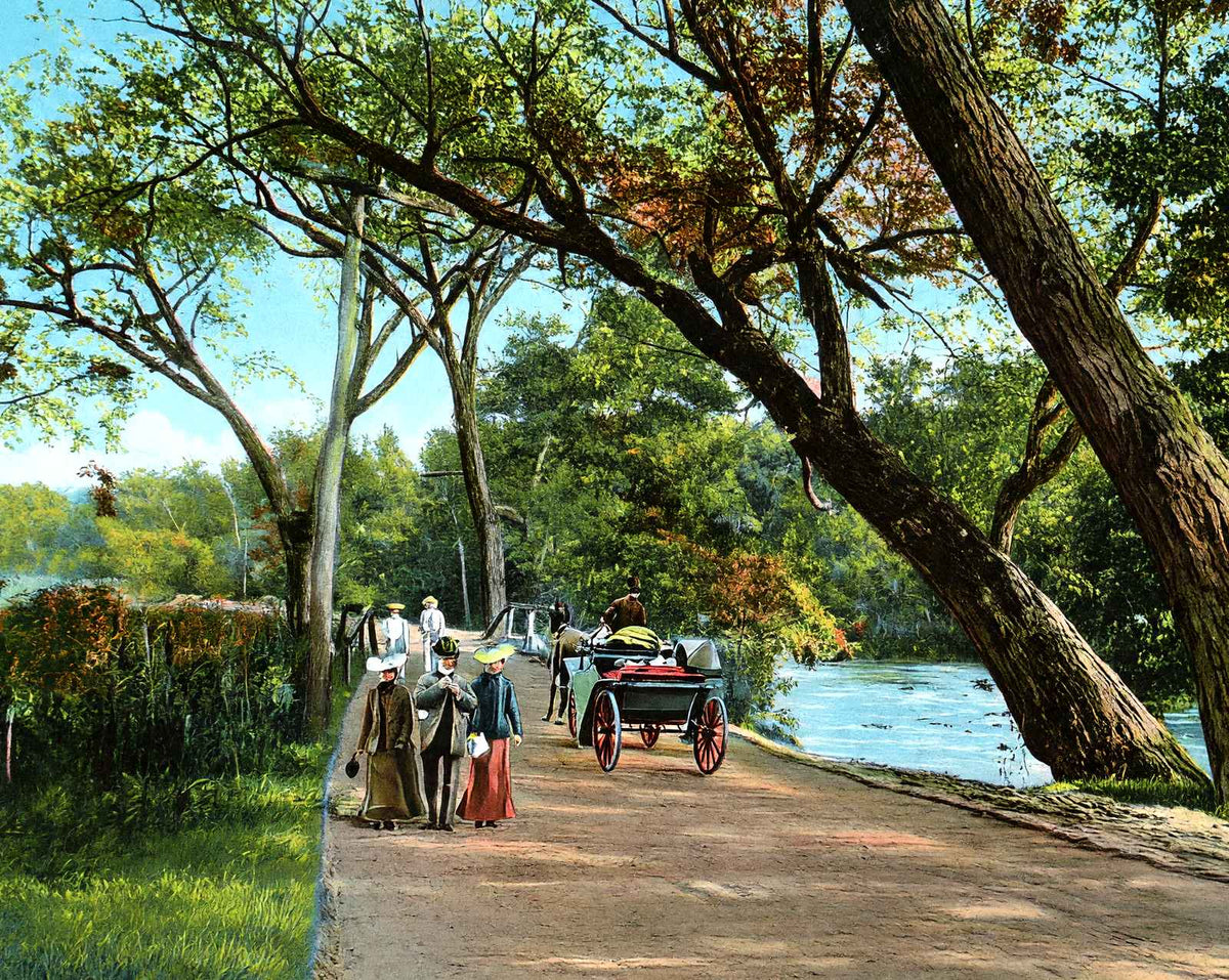 Lover's Bridge on the Swannanoa, Asheville vintage print