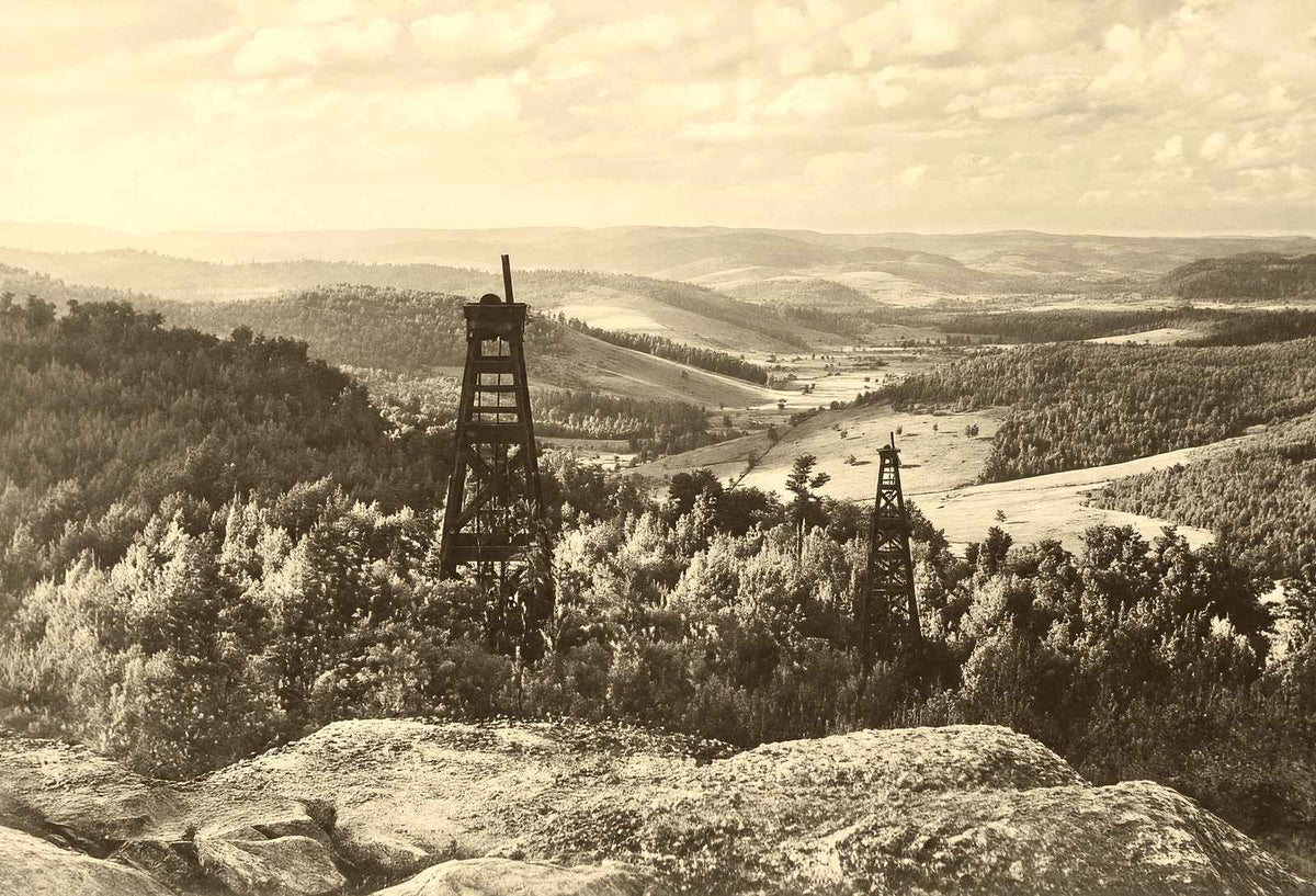 Four-Mile Valley from Rock City, Bradford PA vintage photo print
