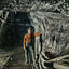 Coal Mining One Mile Underground in 1907 vintage print