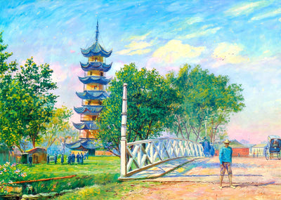 Loong Wah Pagoda, Shanghai, China art print