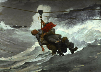 The Life Line painting print by Winslow Homer (1884)