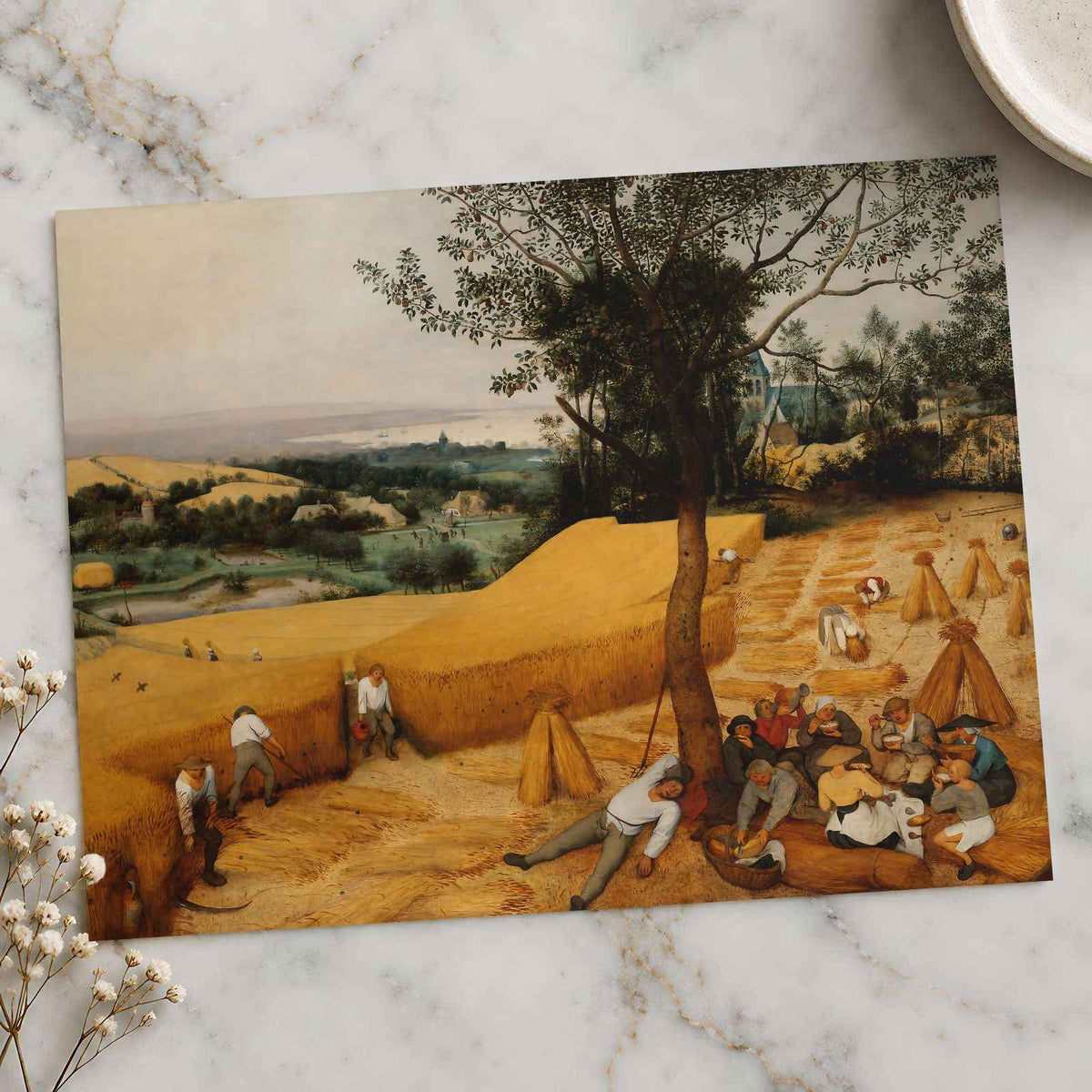 The Harvesters painting by Pieter Bruegel the Elder (1565)