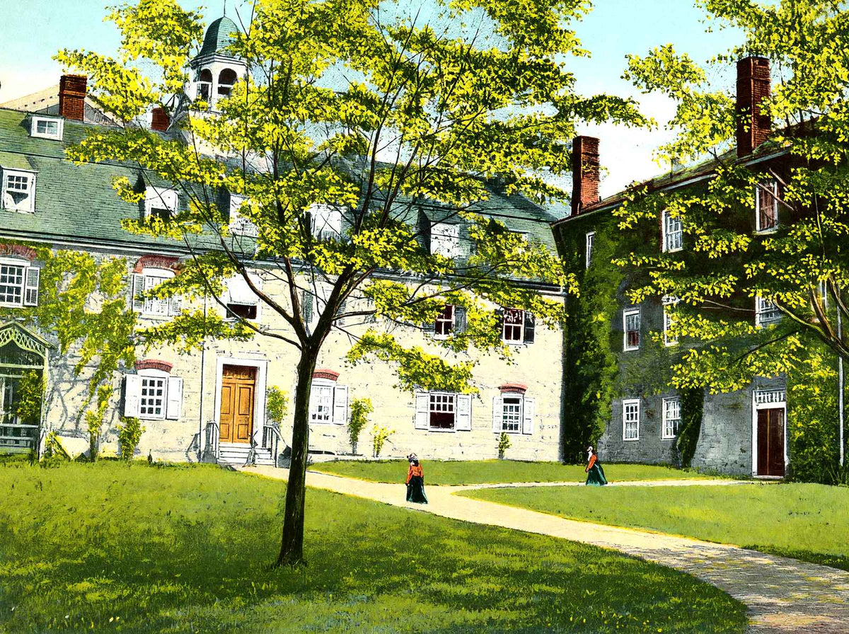 First Ladies Seminary, Bethlehem, PA 1912 vintage print
