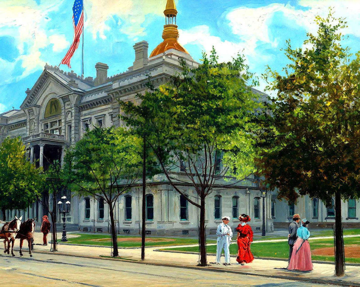 State House, Trenton, NJ in 1905 art print