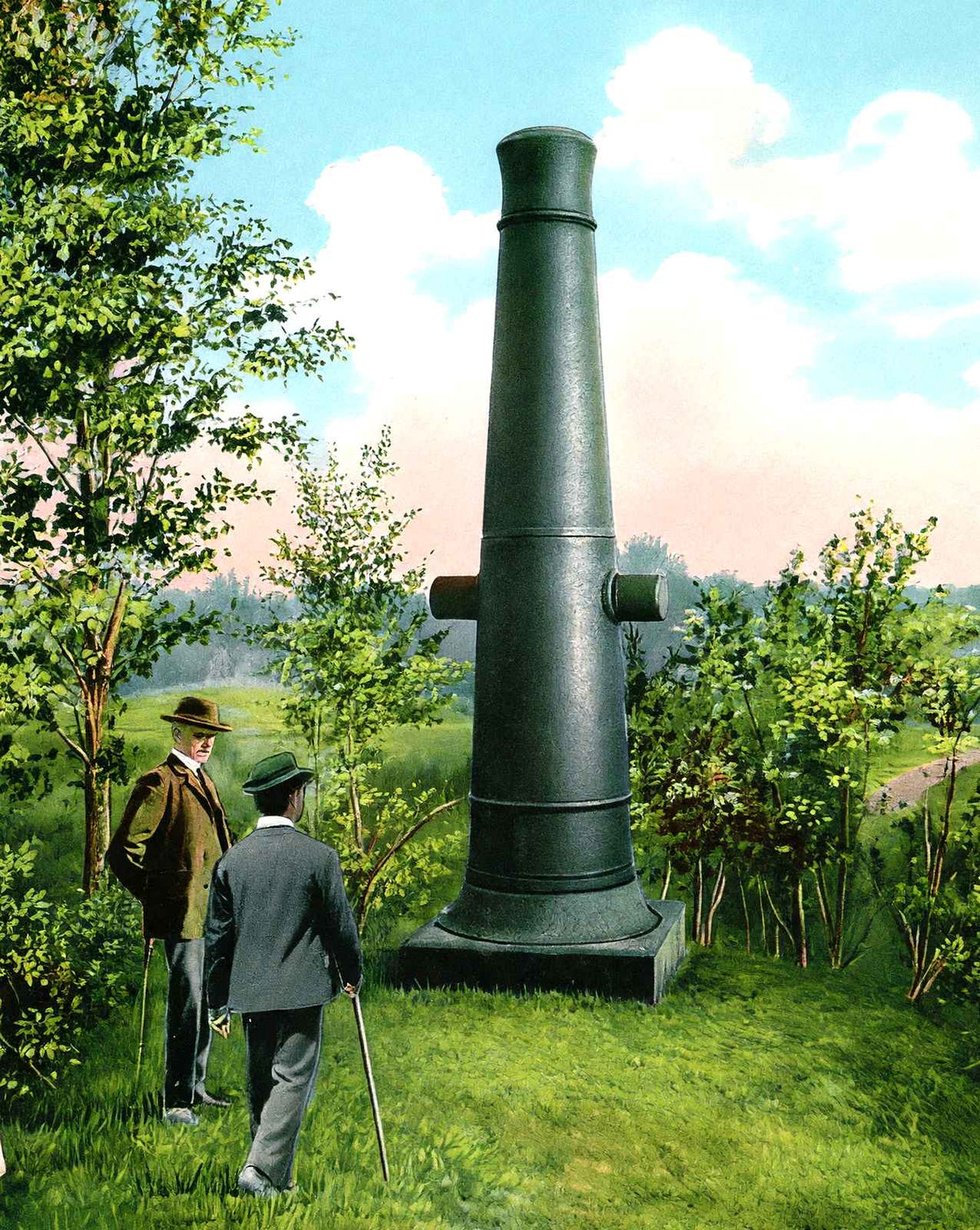 Surrender Monument, Vicksburg, MS in 1906 vintage print