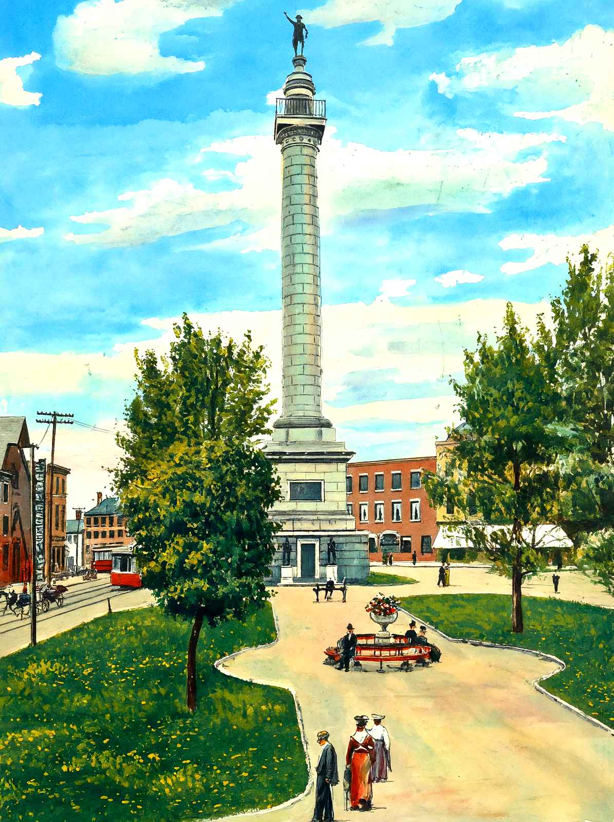 Battle Monument, Trenton, NJ in 1905 art print