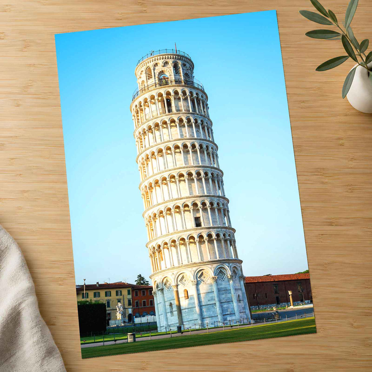 Leaning Tower of Pisa in Italy Photo Print Wall Decor