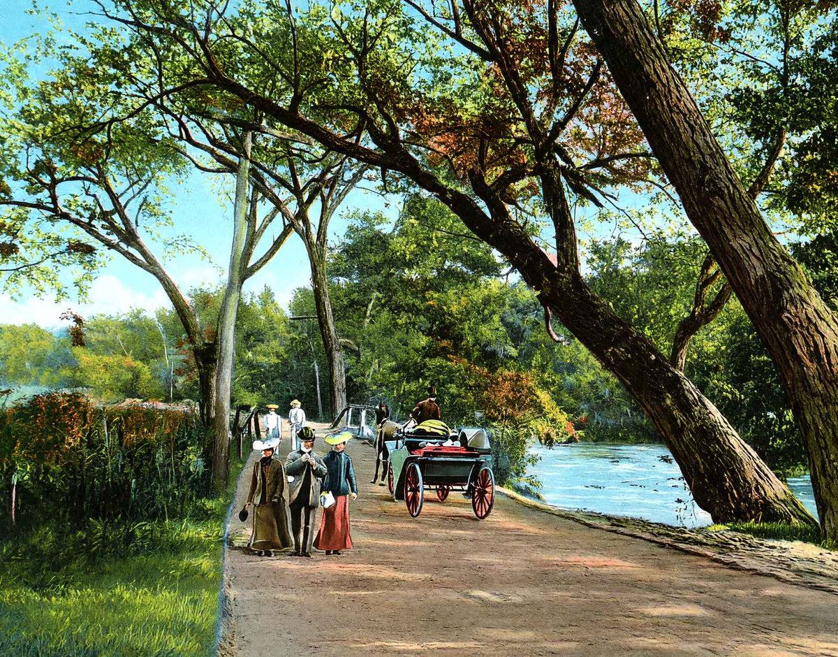 Lover's Bridge on the Swannanoa, Asheville vintage print