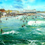 Noon Bathing, Atlantic City, NJ in 1901 art print