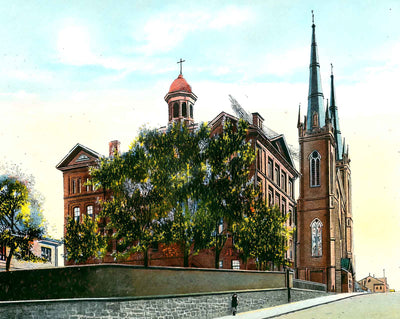 St Johns Cathedral, Altoona PA in 1906 vintage print