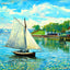 Shrewsbury River, Red Bank, NJ in 1906 art print