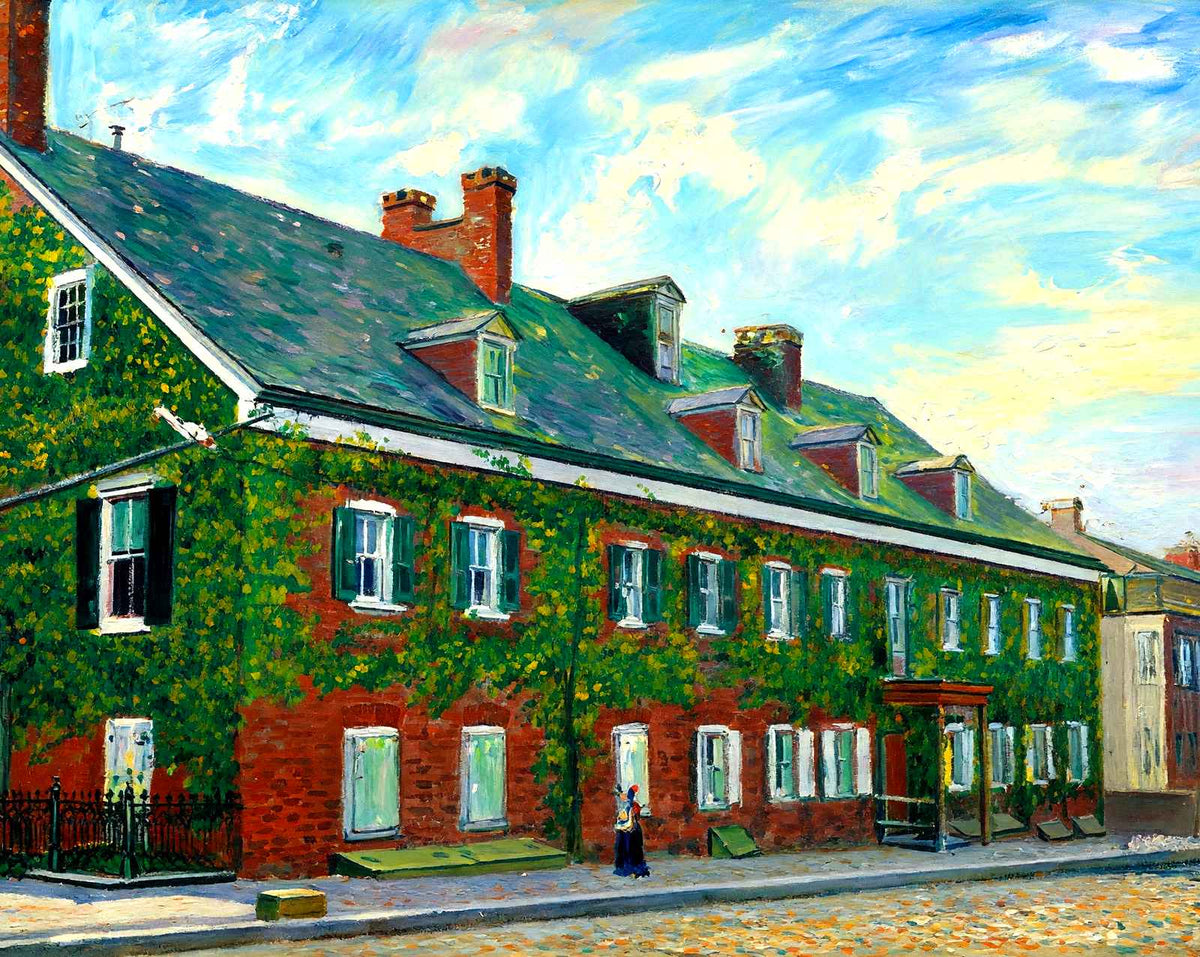 Widows House, Bethlehem PA in 1912 art print