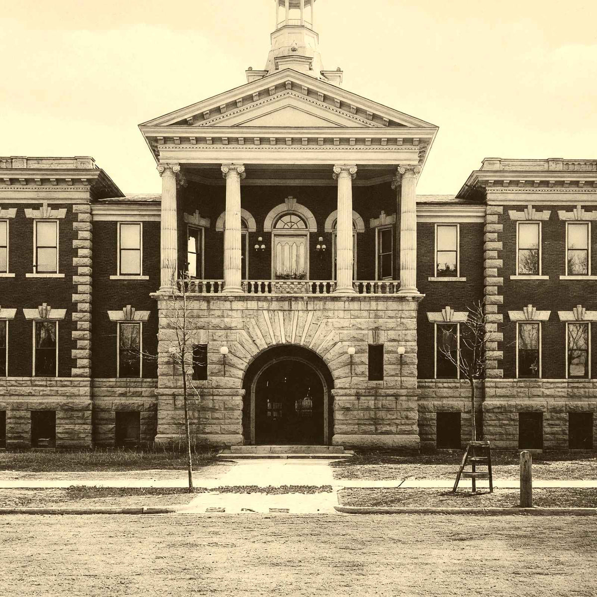 Historic City Hall Green Bay WI in 1904 restored photo print