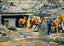 Coal Mining Train Leaving the Mine in 1907 art print