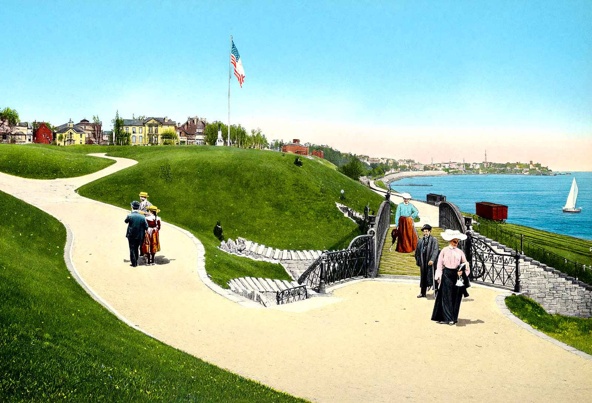 Juneau Park, Milwaukee, WI in 1905 vintage print