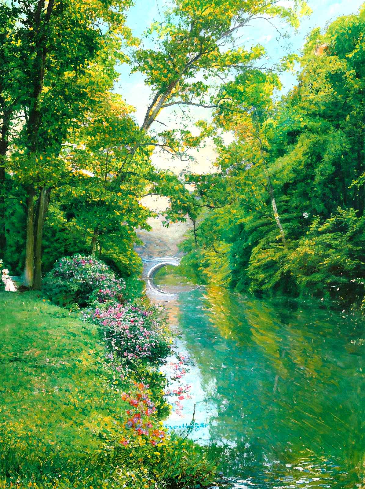 Wissahickon Creek, Philadelphia PA in 1906 art print