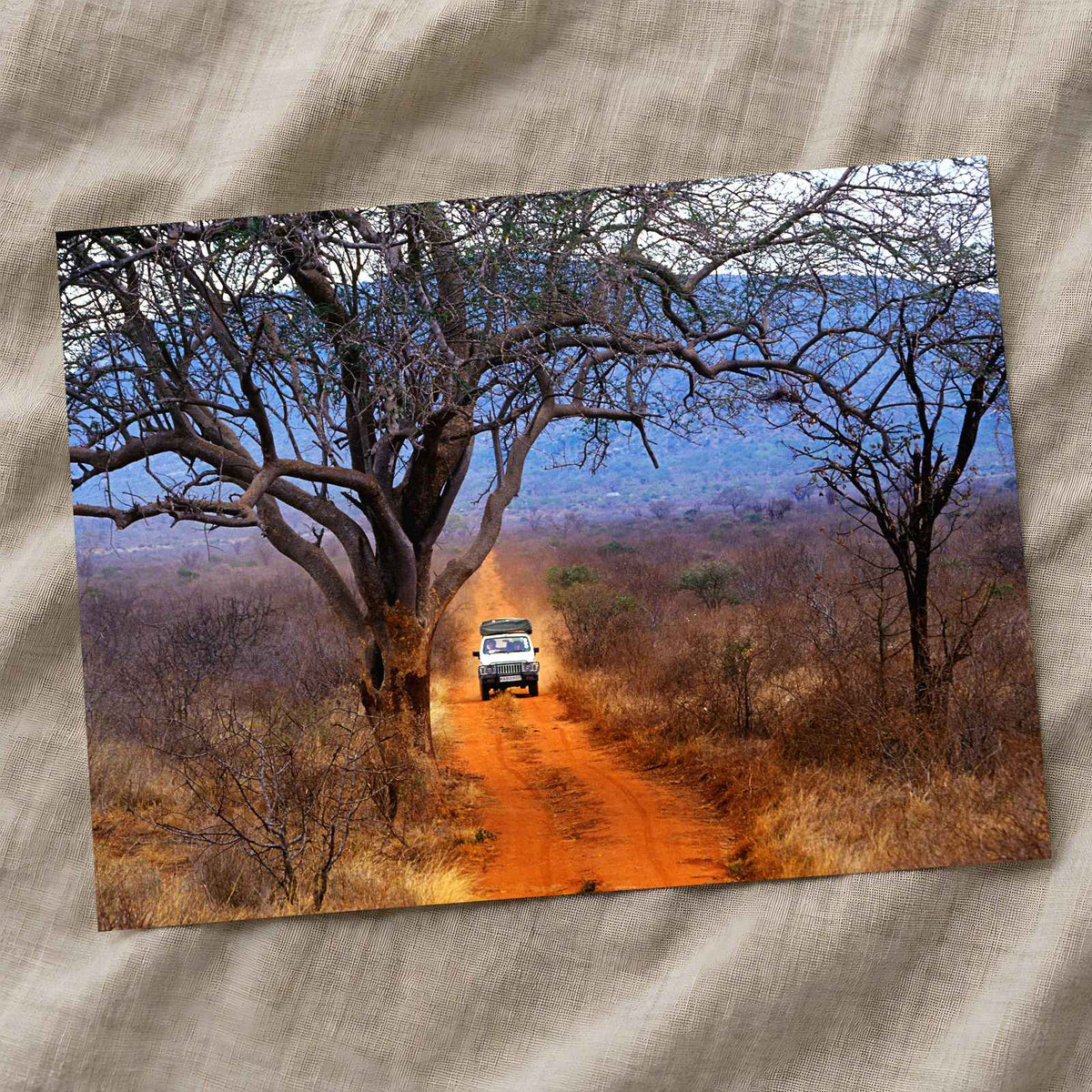 African Safari Truck in Kenya Photo Print Wall Decor
