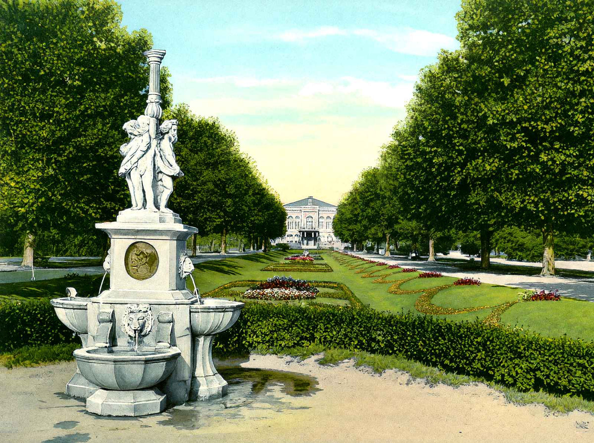 Sunken Gardens Fairmount Park, Philadelphia vintage print