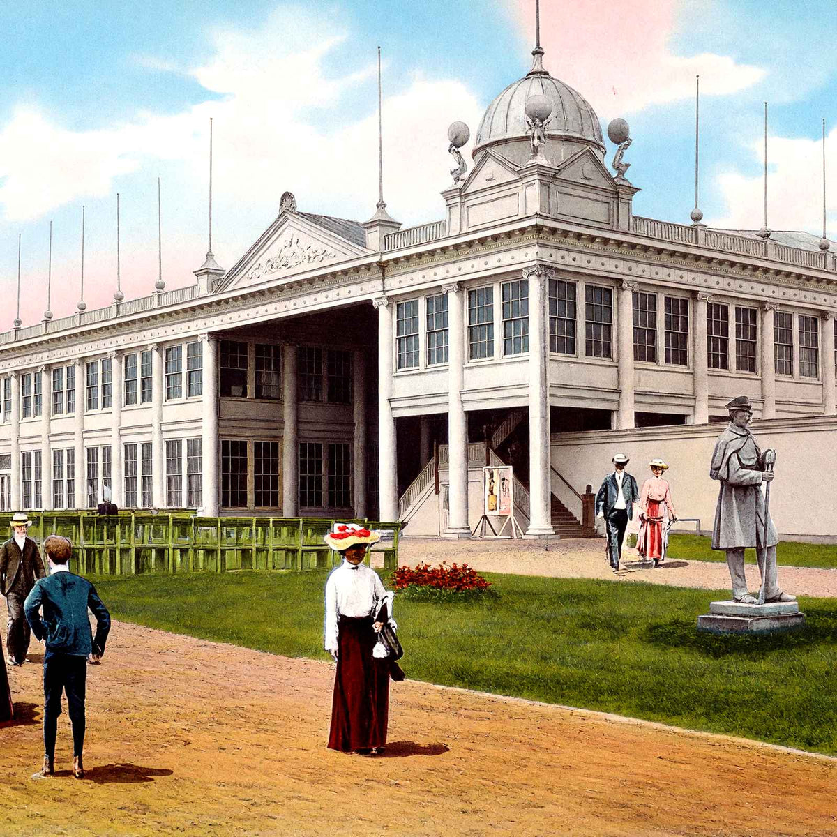 New Casino, Asbury Park, NJ in 1905 vintage print