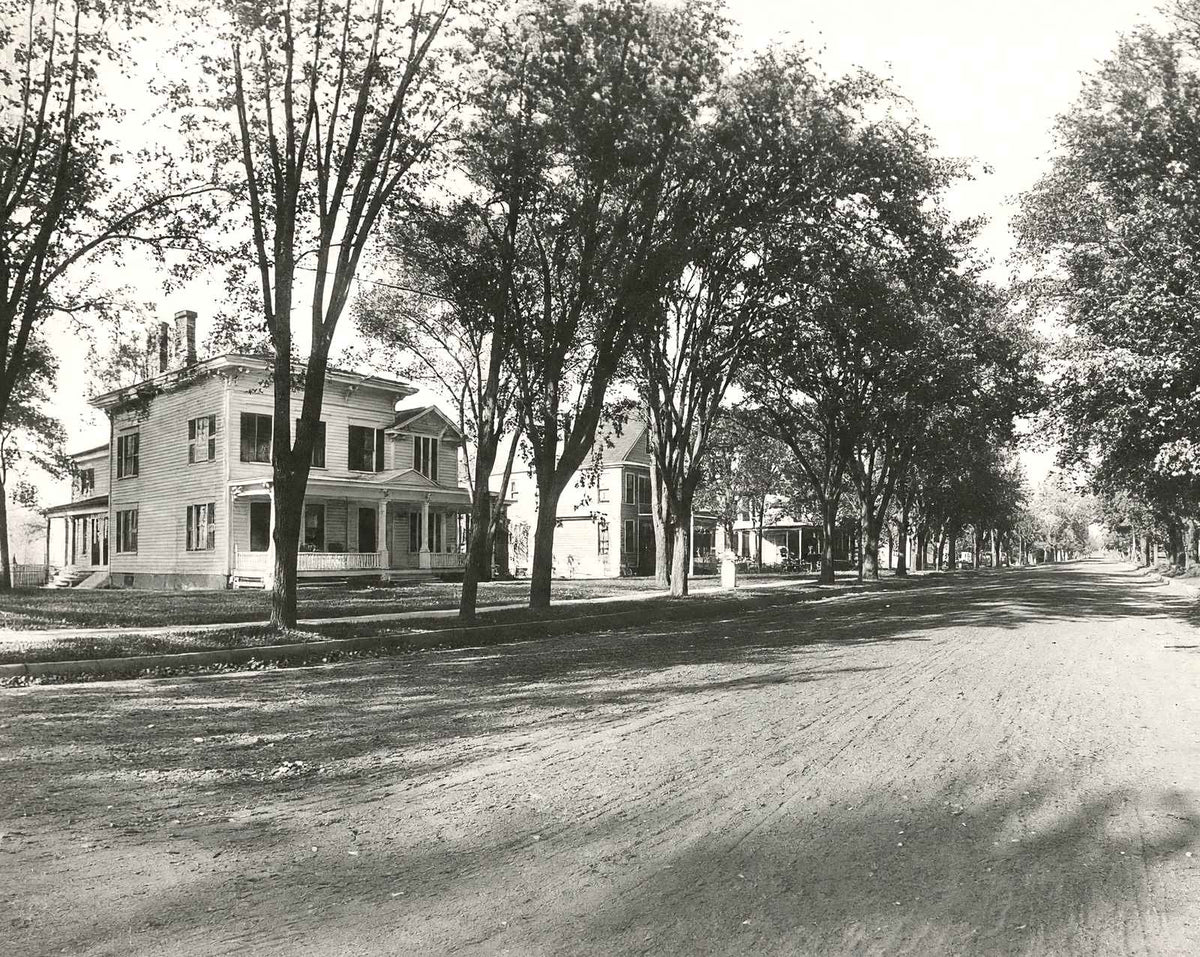 Third Street, Hudson WI in 1908 vintage photo print