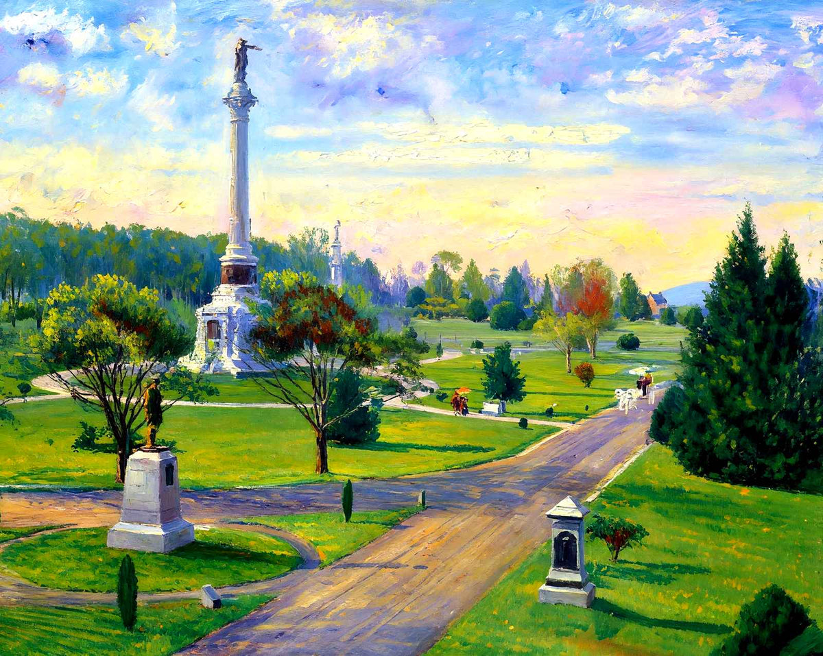 National Cemetery, Gettysburg, PA in 1906 art print