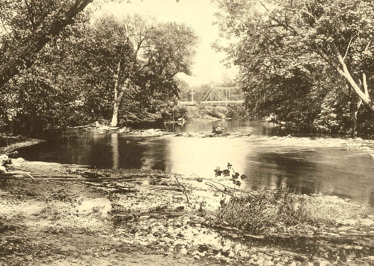 Swannanoa River at Biltmore, Asheville NC vintage print