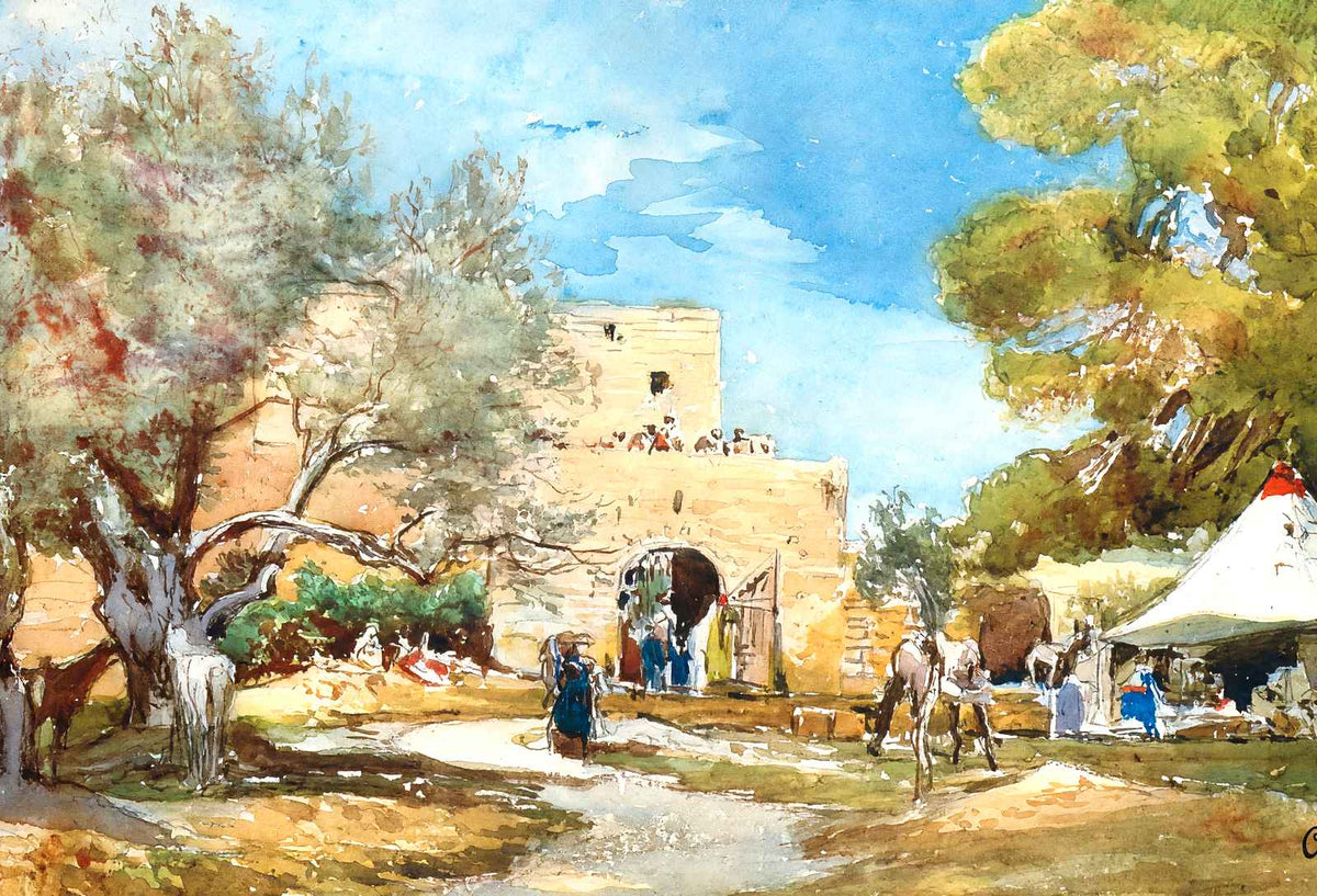 Medieval Building, North Wall, Jerusalem art print