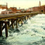 Below the Upper Dam, Janesville, WI in 1907 vintage print